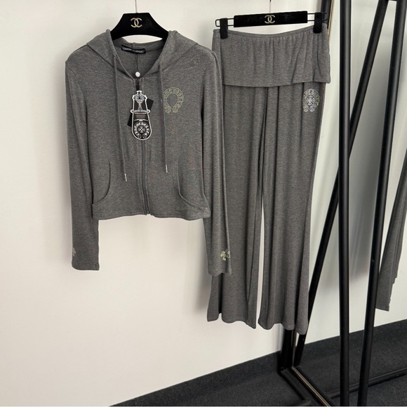 Chrome Hearts Gray Women's Pants & Jumpsuit Set - Picture 1 of 8